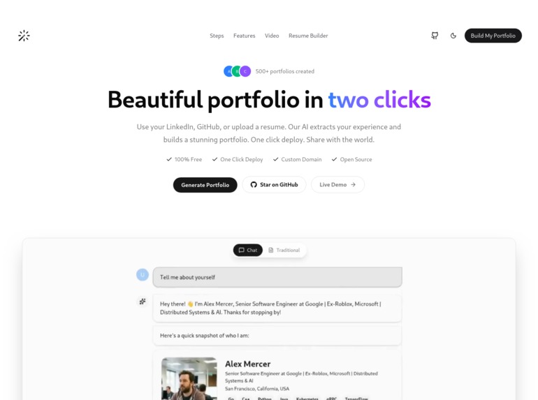 Portfolioly - Build personal website/resume from LinkedIn – screenshot 9