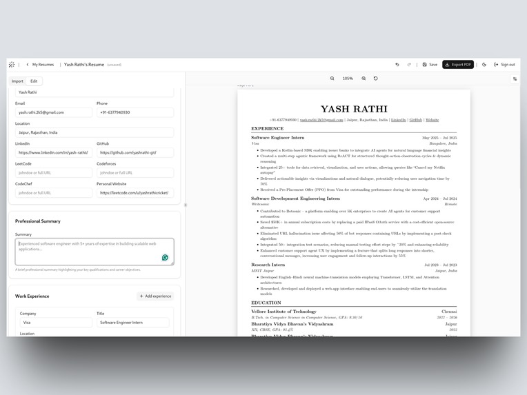 Portfolioly - Build personal website/resume from LinkedIn – screenshot 5