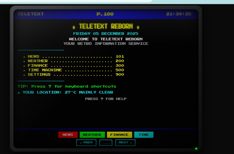 Teletext Reborn – screenshot 2
