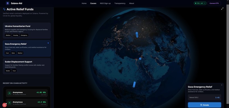 SolanaAid – screenshot 2