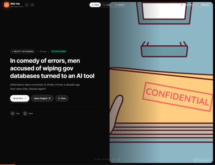RSS-Tok: Feed Resurrected – screenshot 3