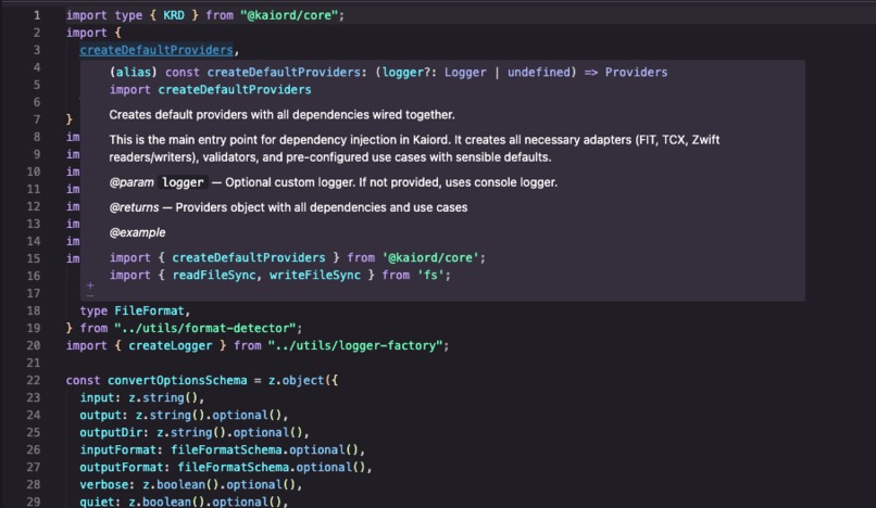 Kaiord – screenshot 2