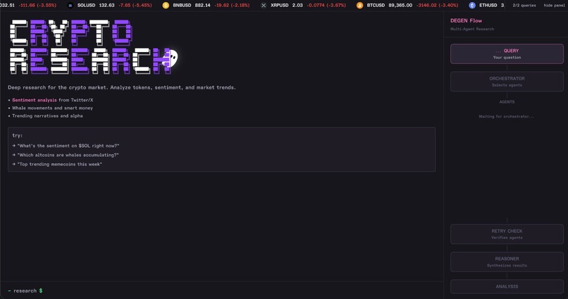 AI Crypto Research Agent – screenshot 1