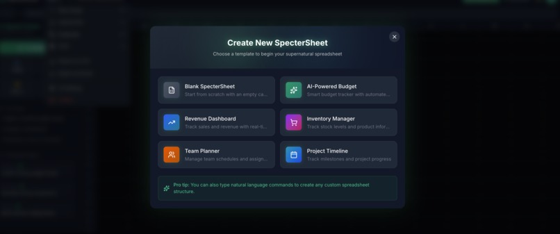 SpecterSheet – screenshot 3