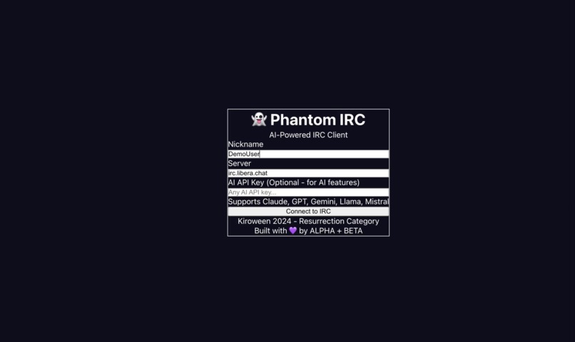 Phantom-IRC – screenshot 1