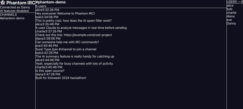 Phantom-IRC – screenshot 2