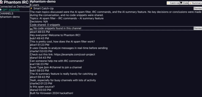 Phantom-IRC – screenshot 4