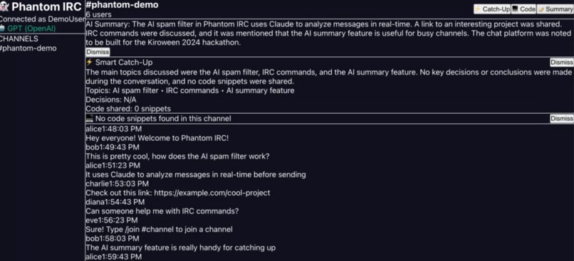 Phantom-IRC – screenshot 5