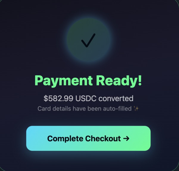 USDC → Mastercard Checkout Bridge – screenshot 3