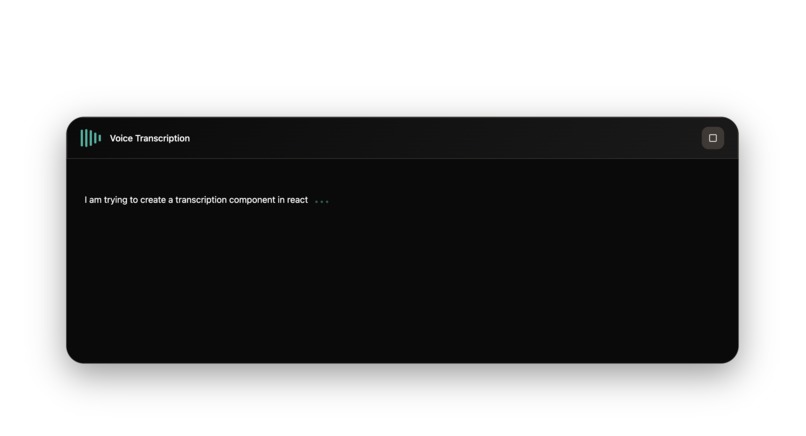 Transcription Bar – screenshot 1