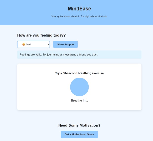 MindEase - Stress Support for High School Students – screenshot 3