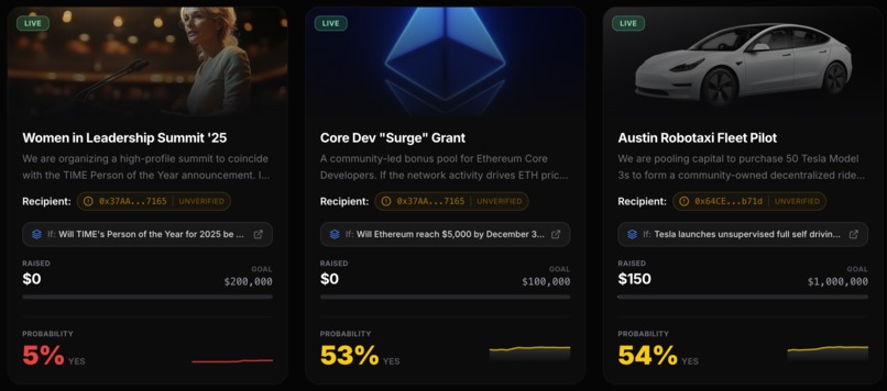 FundIf: Prediction-Gated Crowdfunding – screenshot 3