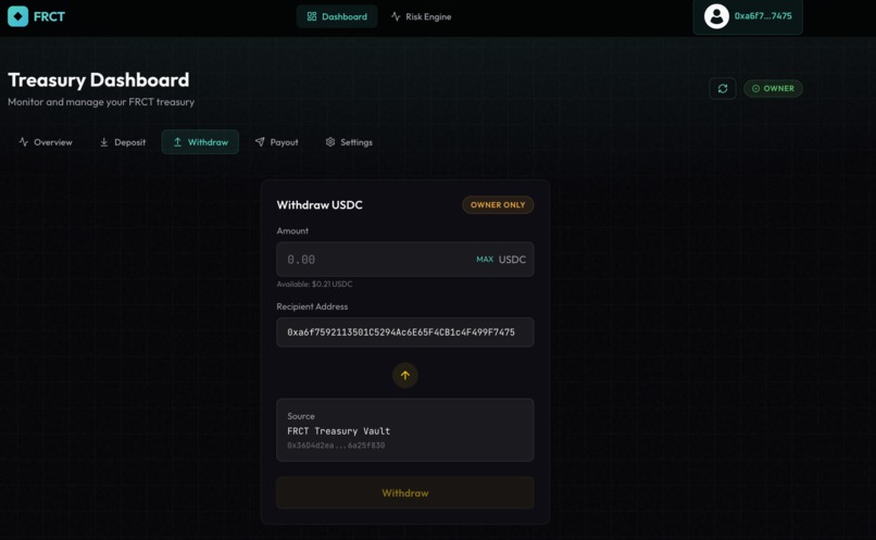 FRCT – Forecast-Routed Cross-Chain Treasury – screenshot 4