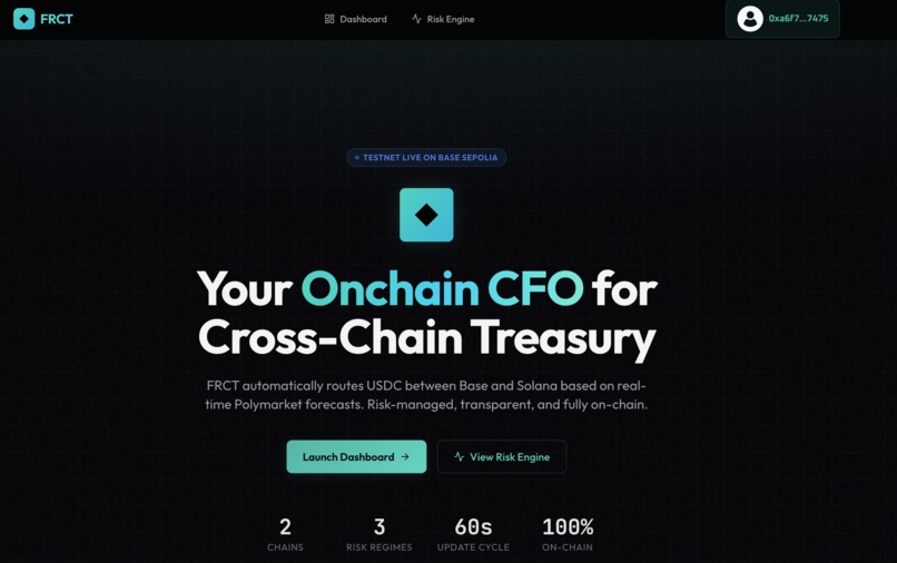 FRCT – Forecast-Routed Cross-Chain Treasury – screenshot 5