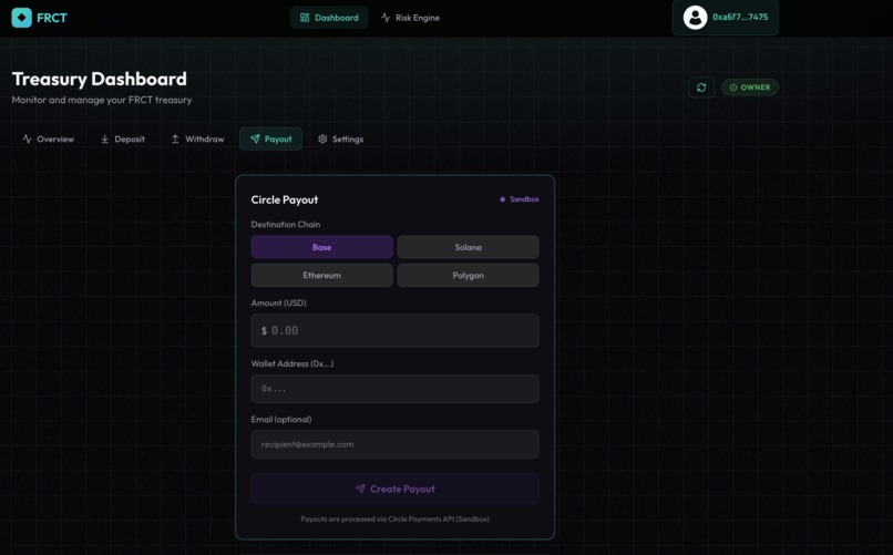 FRCT – Forecast-Routed Cross-Chain Treasury – screenshot 6