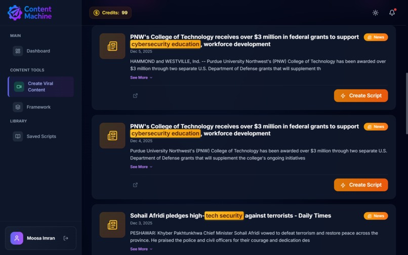 Content Machine – screenshot 1