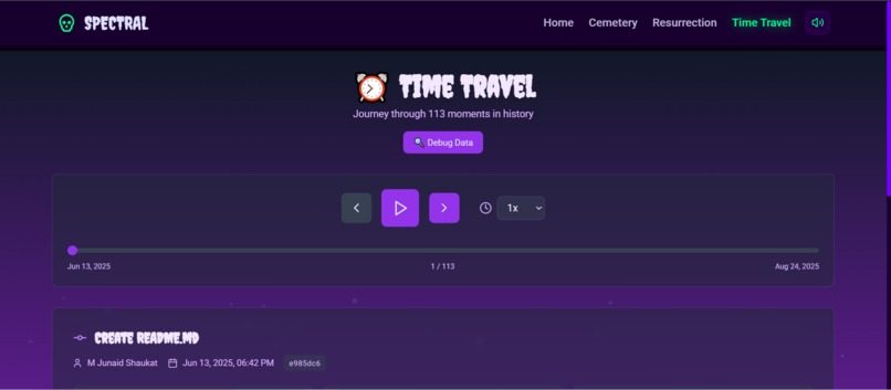 Spectral code cemetery – screenshot 2