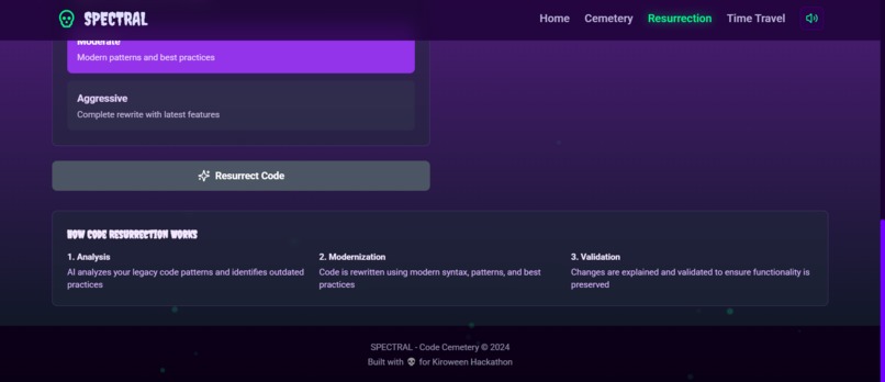 Spectral code cemetery – screenshot 3