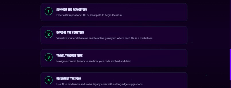 Spectral code cemetery – screenshot 4