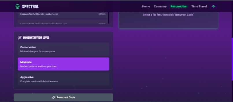 Spectral code cemetery – screenshot 6