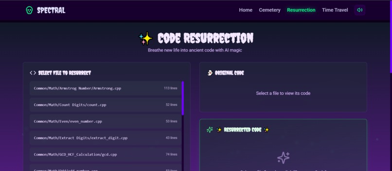 Spectral code cemetery – screenshot 8
