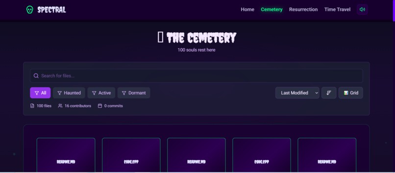 Spectral code cemetery – screenshot 9