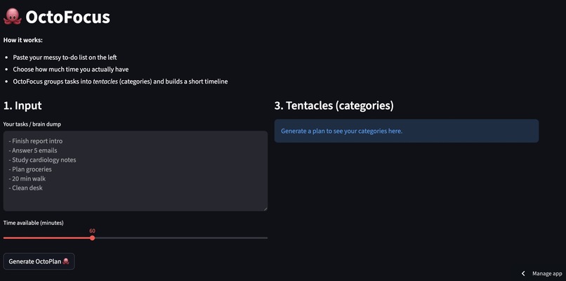 OctoFocus - Tentacle Time Planner – screenshot 4
