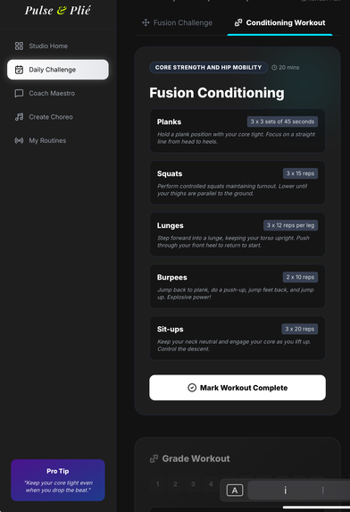 Pulse & Plié: AI Fusion Dance Coach – screenshot 2