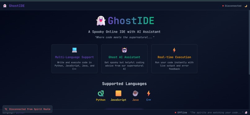 Ghost_IDE – screenshot 1