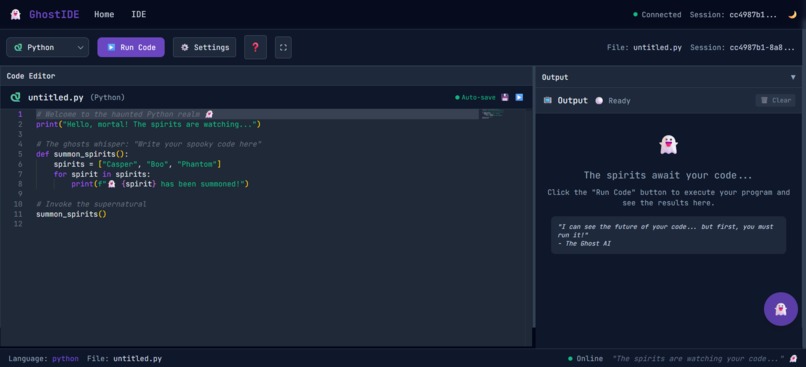 Ghost_IDE – screenshot 3