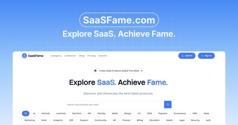 SaaSFame – screenshot 1