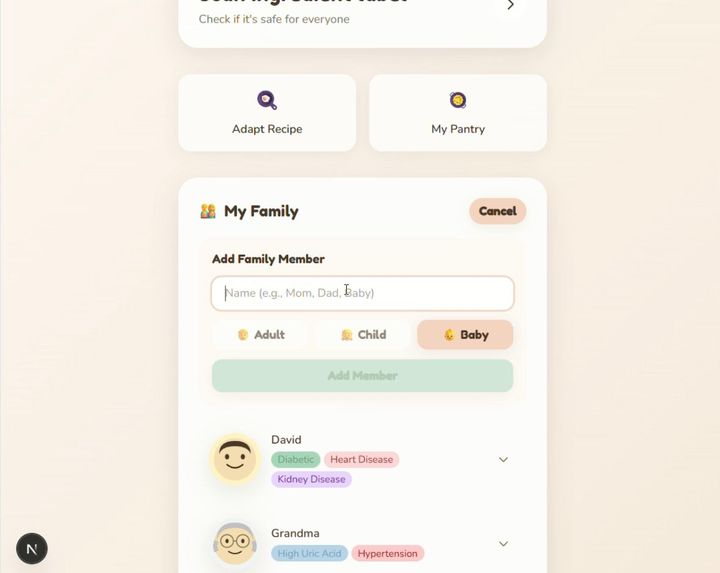 MainMeal - adapt meals for every person, age, and condition – screenshot 1