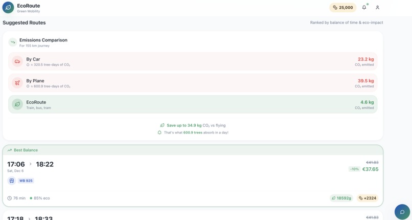 EcoRoute – screenshot 2