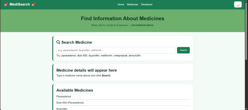 MediSearch – screenshot 2
