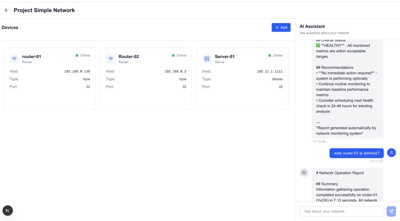 SimpleNet - AI Network Management System – screenshot 1