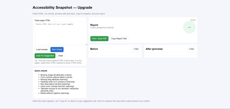 Accessibility Snapshot – screenshot 1
