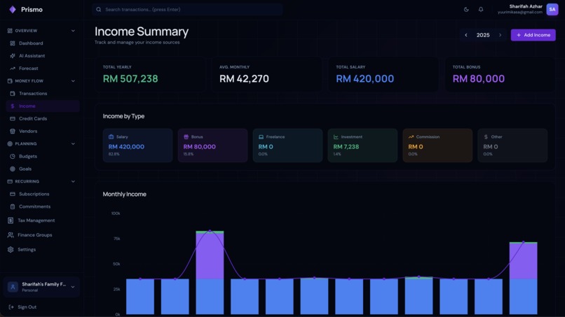 Prismo Finance – screenshot 2