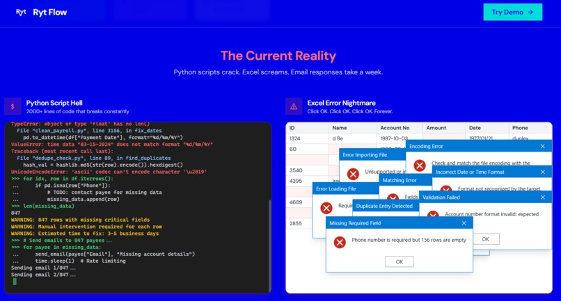 Ryt Flow, cursor like banking for power users – screenshot 3