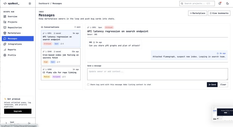 opsNest – screenshot 2