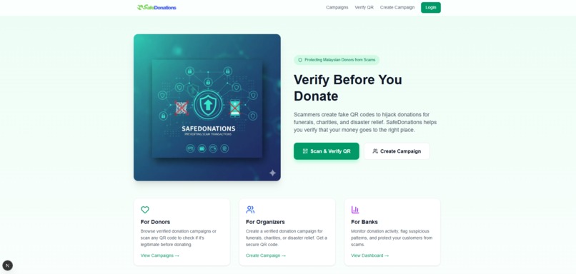 SafeDonations – screenshot 1