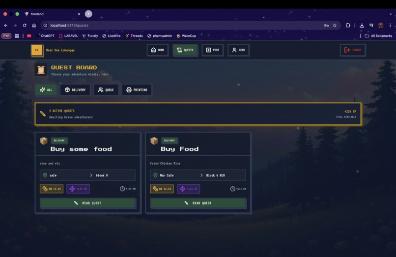LobangGo - Connecting Campus Gaps with Student Hustle – screenshot 1