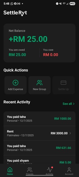 SettleRyt – screenshot 1