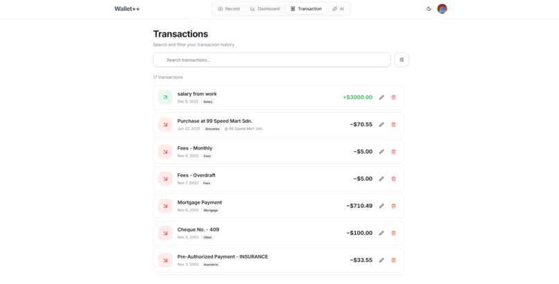 Wallet++ – screenshot 3