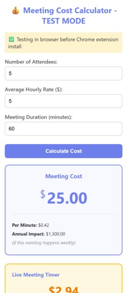 Meeting Cost Calculator – screenshot 1