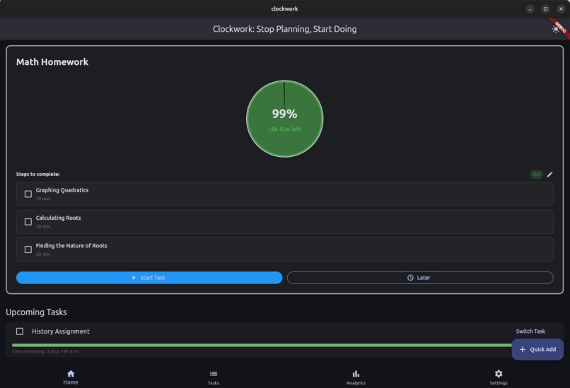 Clockwork: Stop Planning, Start Doing. – screenshot 1