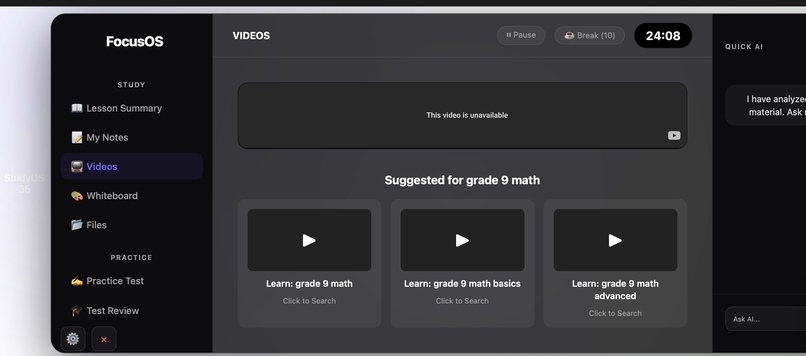 FocusOS – screenshot 1