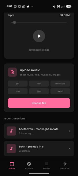 dyme: a dynamic metronome – screenshot 1