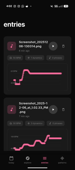 dyme: a dynamic metronome – screenshot 2