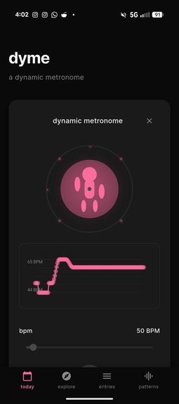 dyme: a dynamic metronome – screenshot 3