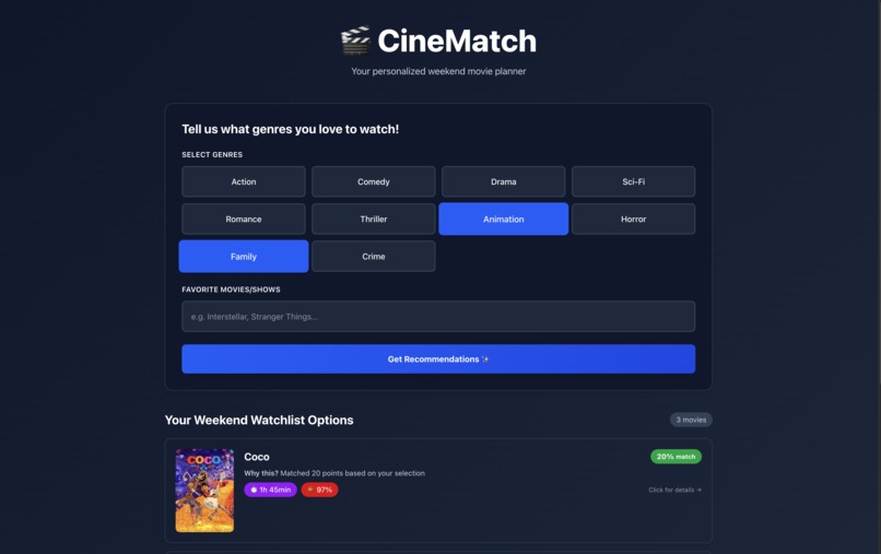 CineMatch – screenshot 2